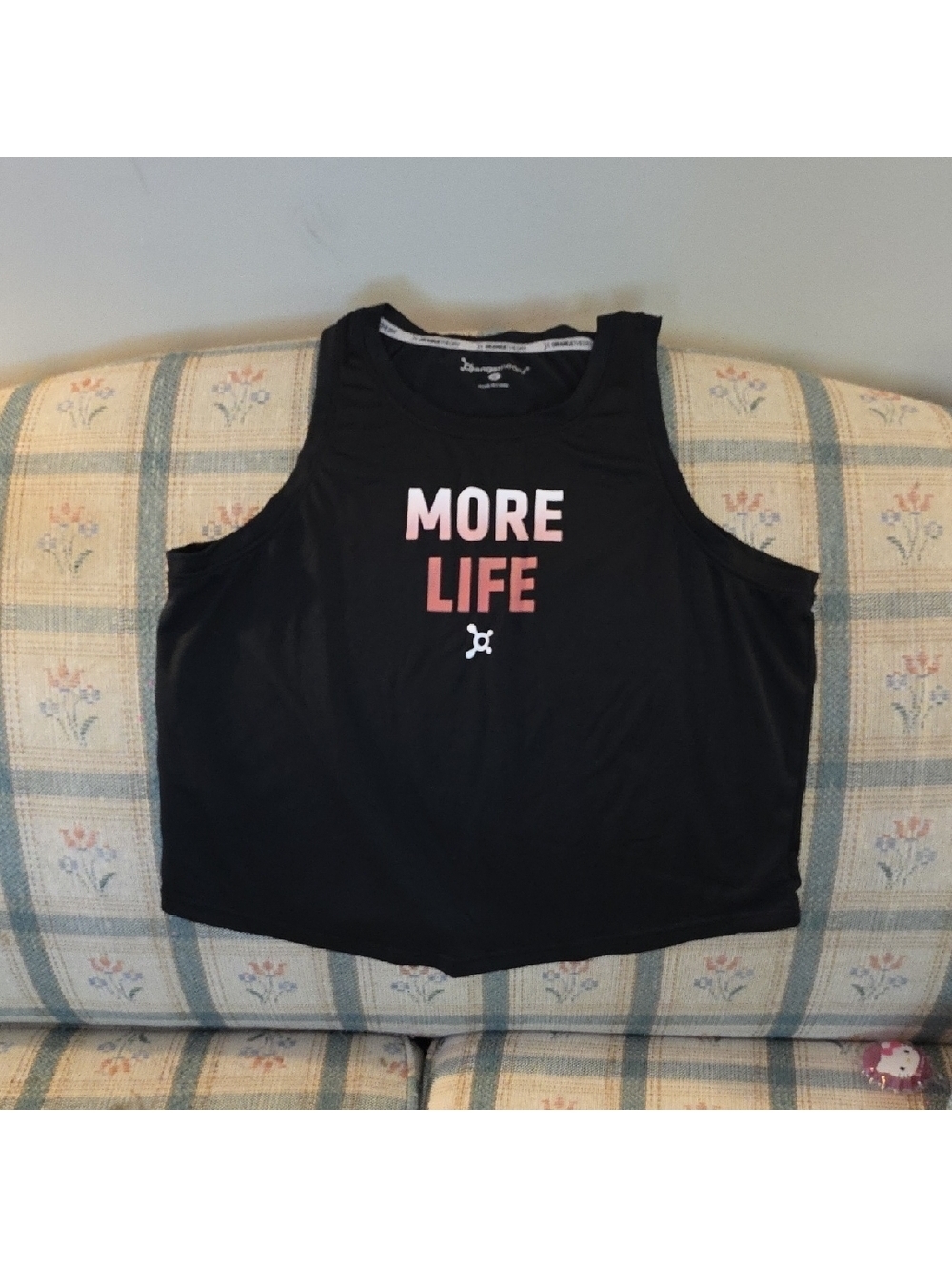 Orangetheory Black Tank with White Logo